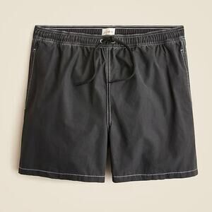 J.Crew Men's 5" Pigment Dyed Swim Trunk Black Size Medium NWT